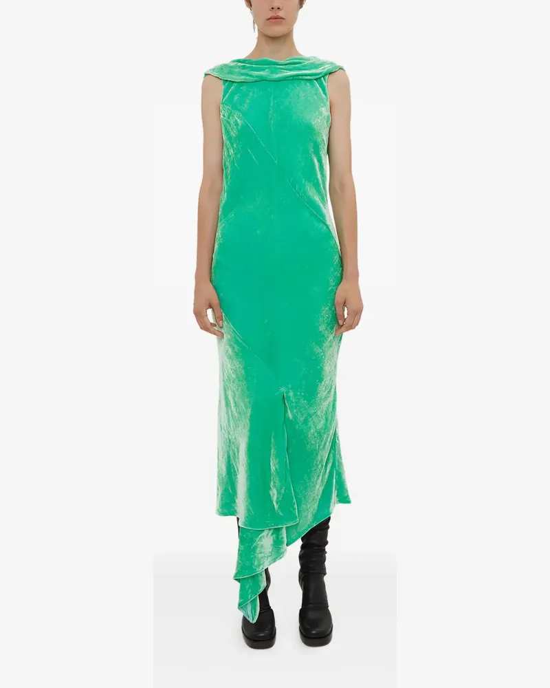 Theyskens' Theory Drapiertes Kleid im asymmetrischen Look - Grün Grün