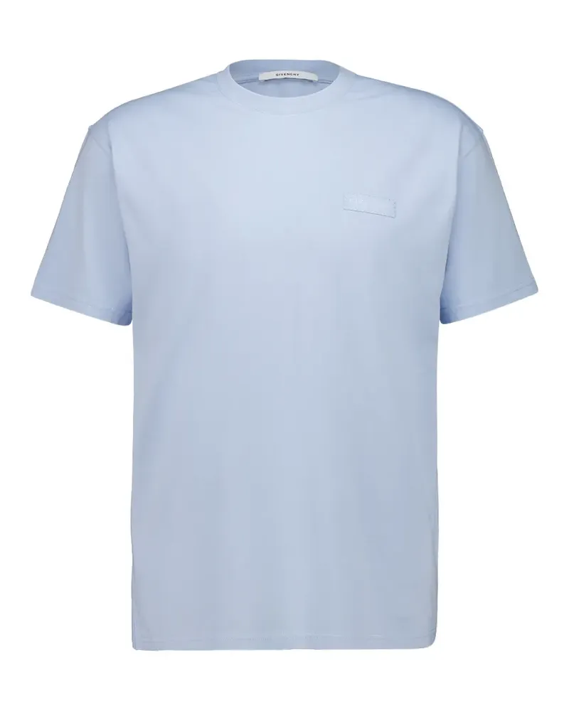 Givenchy T-Shirt mit Logo-Applikation - Blau Blau