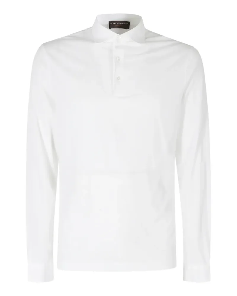 Filippo de Laurentiis long-sleeve polo shirt - Weiß Weiß