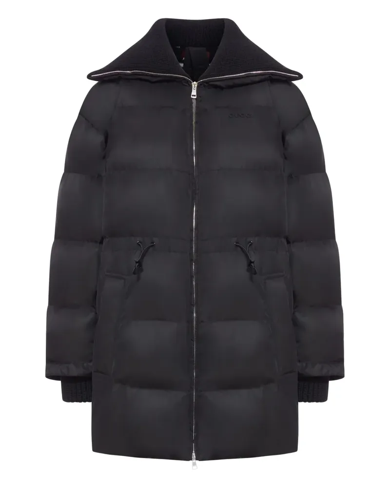 Gucci Gesteppter Mantel mit geripptem Kragen - Schwarz Schwarz