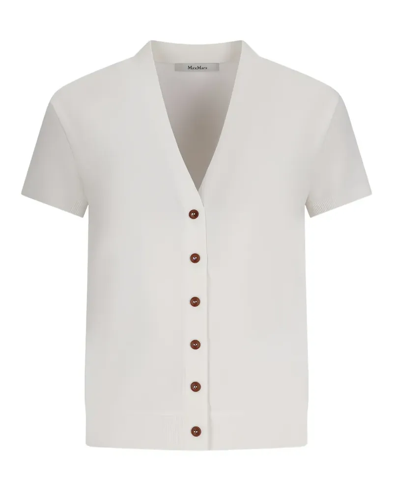 Max Mara short-sleeve V-neck cardigan - Weiß Weiß