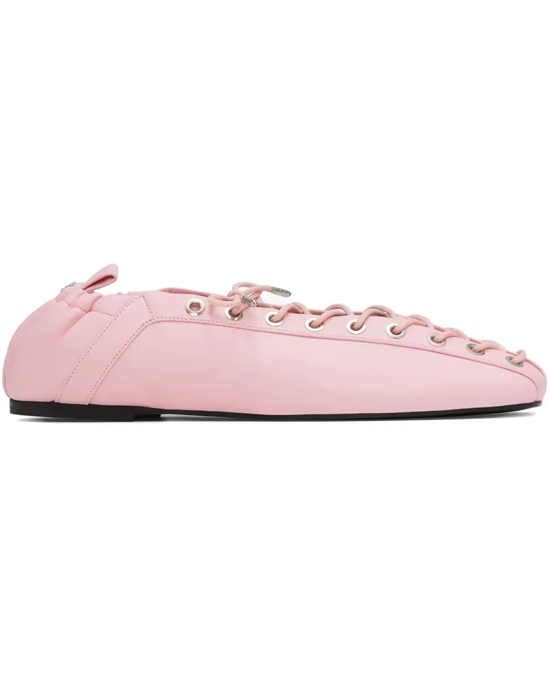 Ganni Ballerinas mit Schnürung - Violett Violett