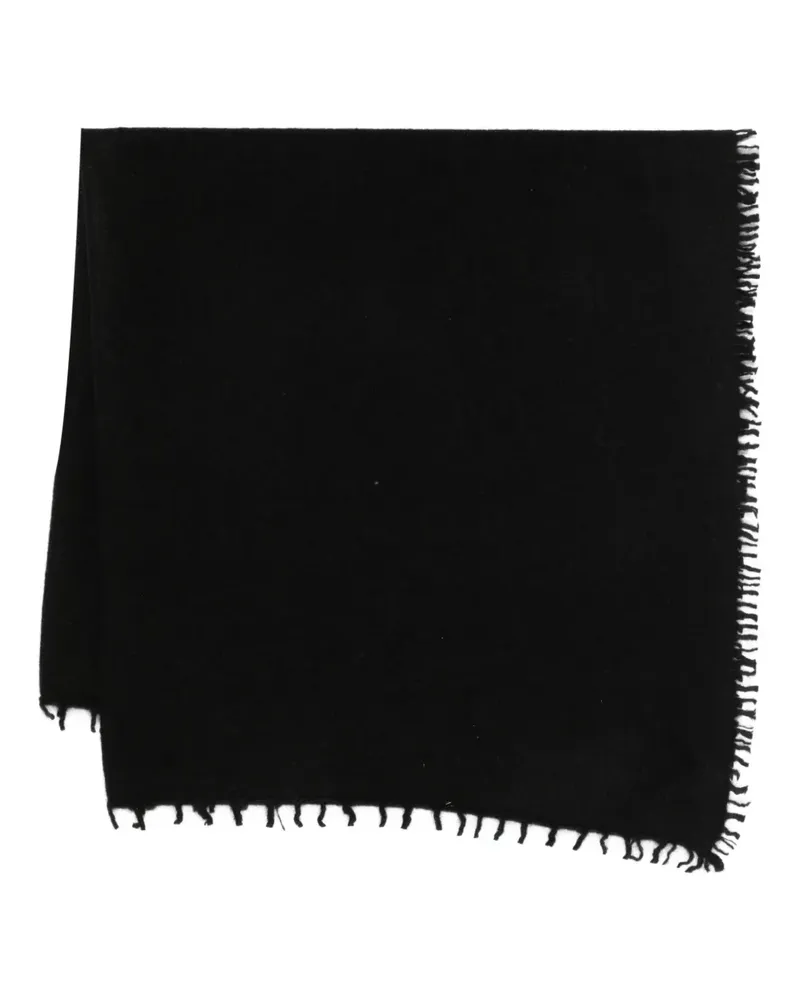 Liska Kaschmirschal mit ausgefransten Kanten - Schwarz Schwarz