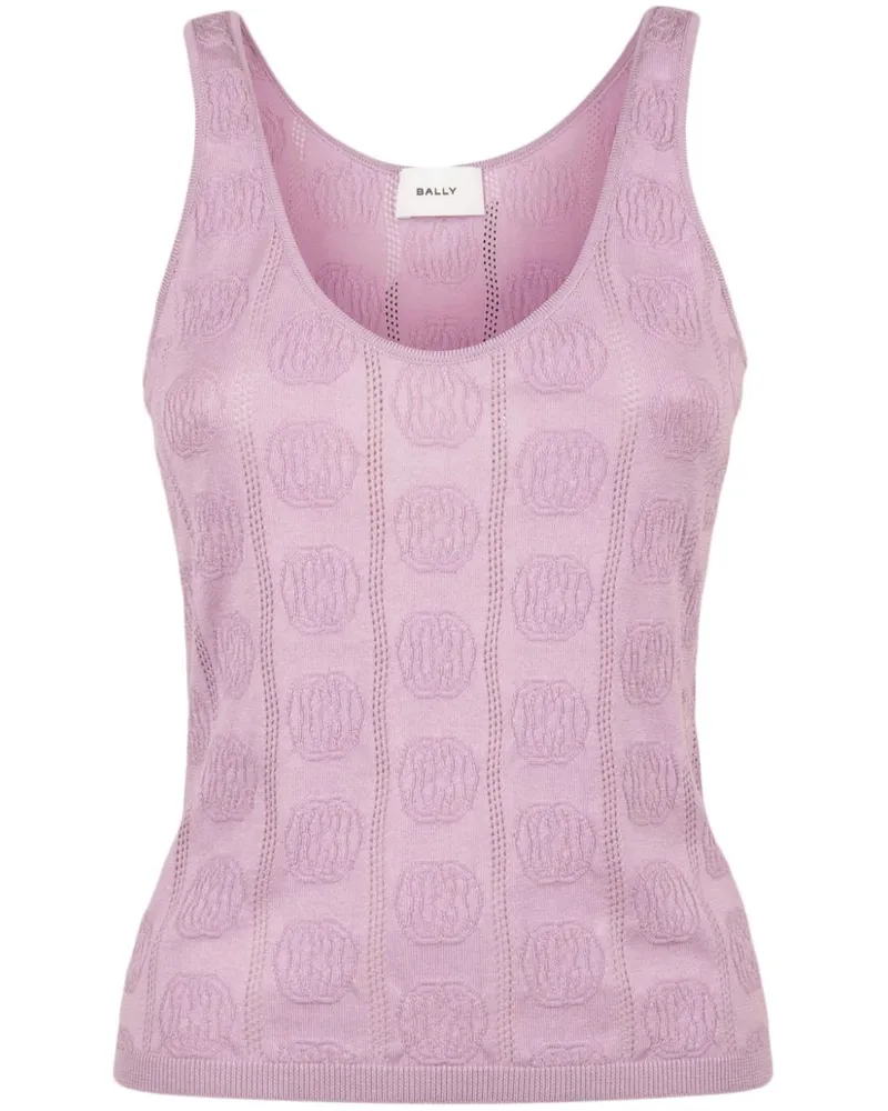 Bally Ärmelloses Top mit Wappen - Rosa Rosa