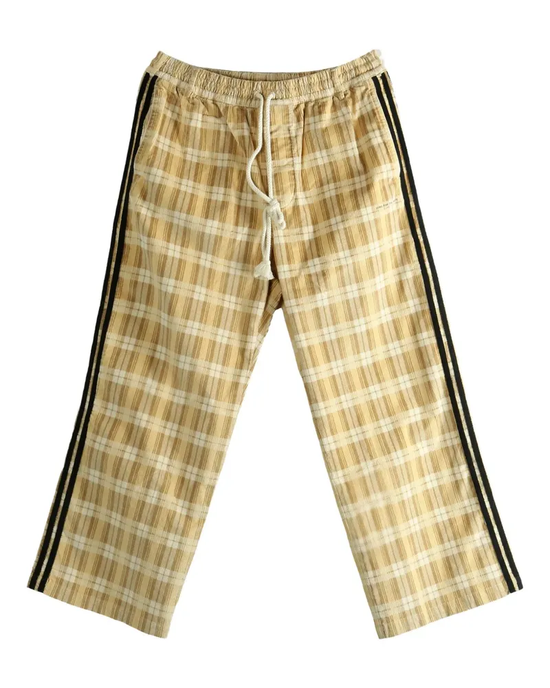 adidas plaid-pattern trousers - Nude Nude