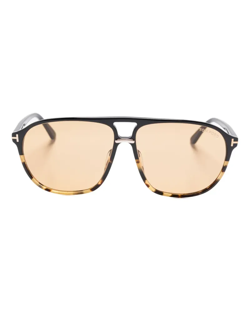 Tom Ford Bruce Sonnenbrille in Schildpattoptik - Schwarz Schwarz