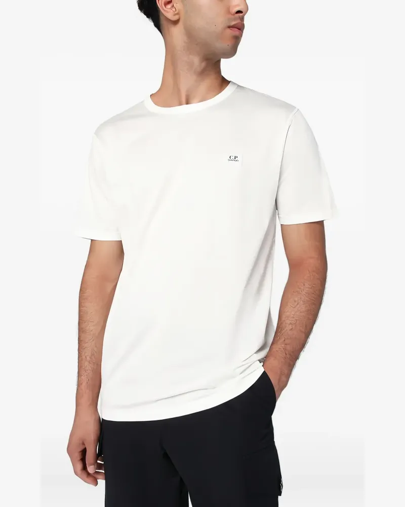 C.P. Company T-Shirt mit Logo-Patch - Weiß Weiß
