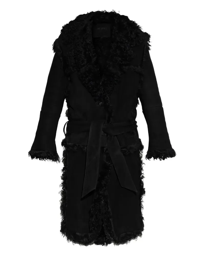ATTICO Shearling-Mantel - Schwarz Schwarz