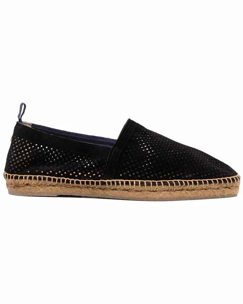 Castañer Perforierte Espadrilles - Schwarz Schwarz