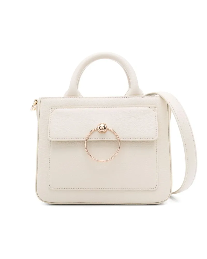 Claudie Pierlot Anouck Mini-Tasche aus strukturiertem Leder - Weiß Weiß