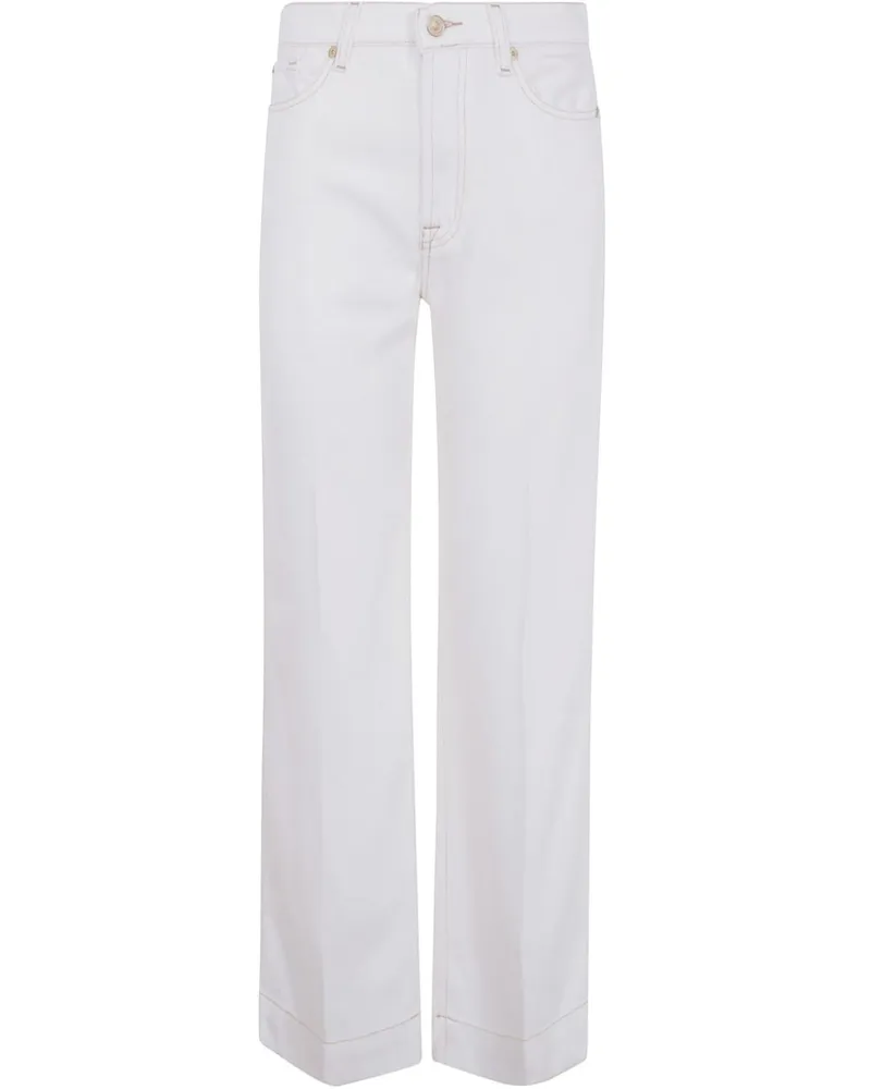 7 for all mankind Jeans mit hohem Bund - Weiß Weiß