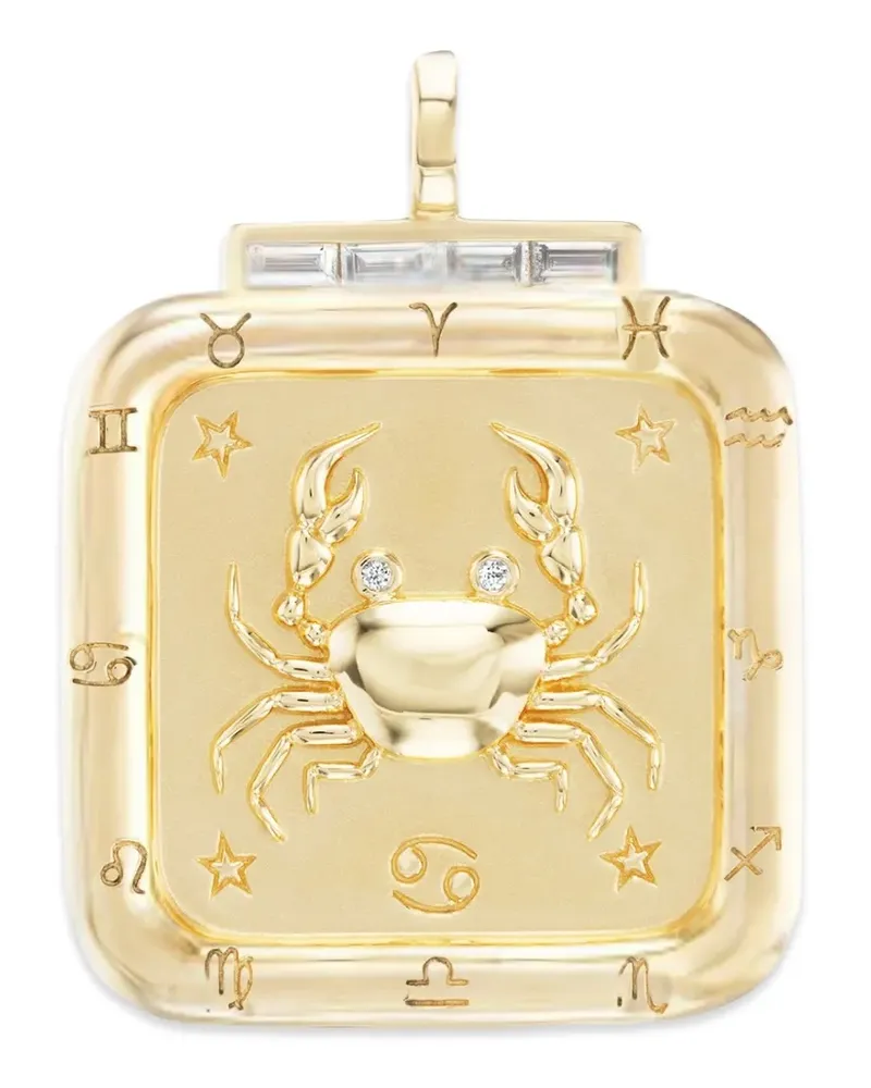 Sorellina diamond cancer zodiac pendant - Gold Gold