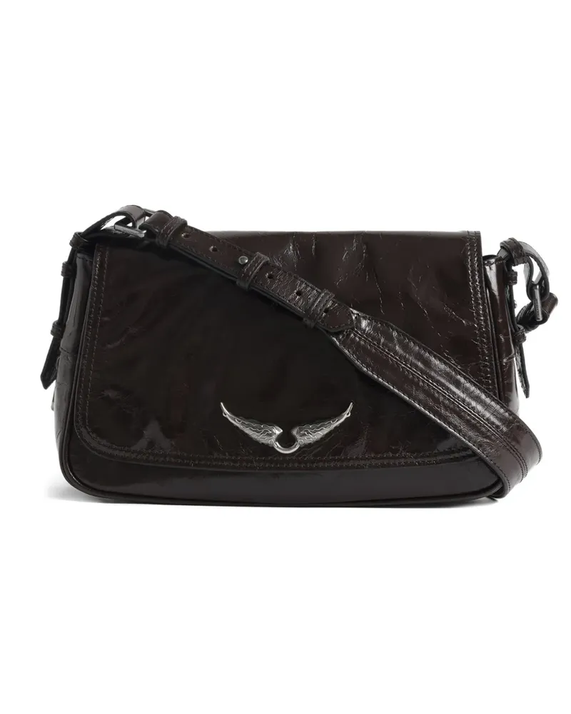Zadig & Voltaire Satchel-Tasche aus Lackleder - Braun Braun