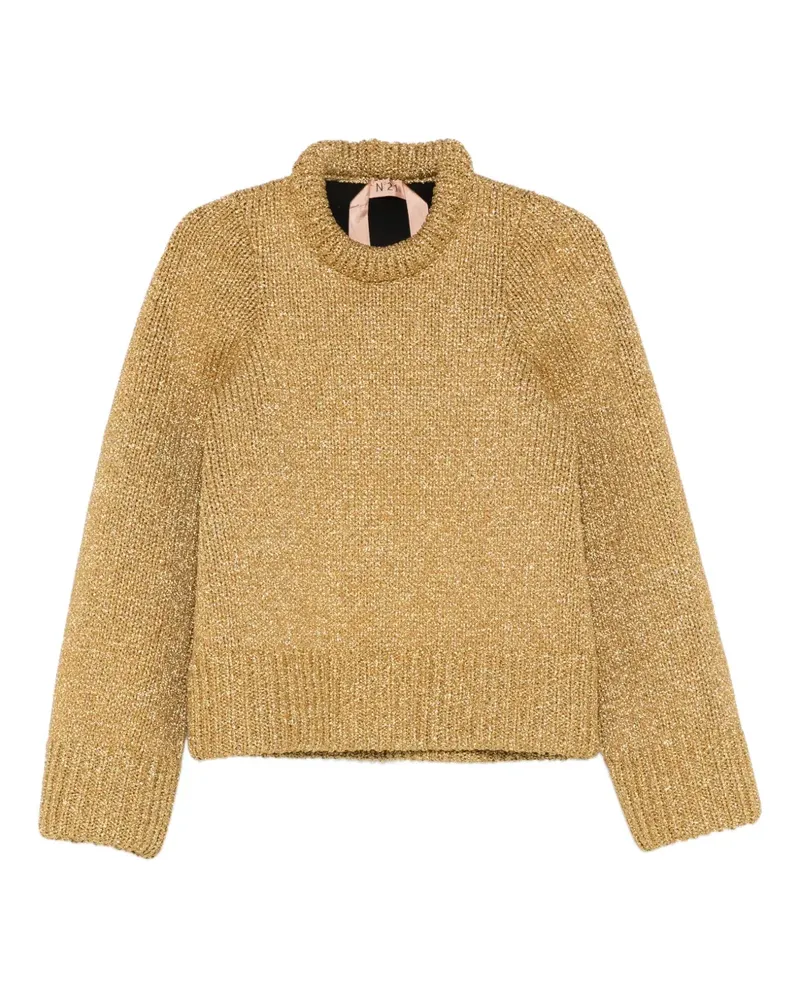 N° 21 Gerippter Rundhalsausschnitt - Gold Gold