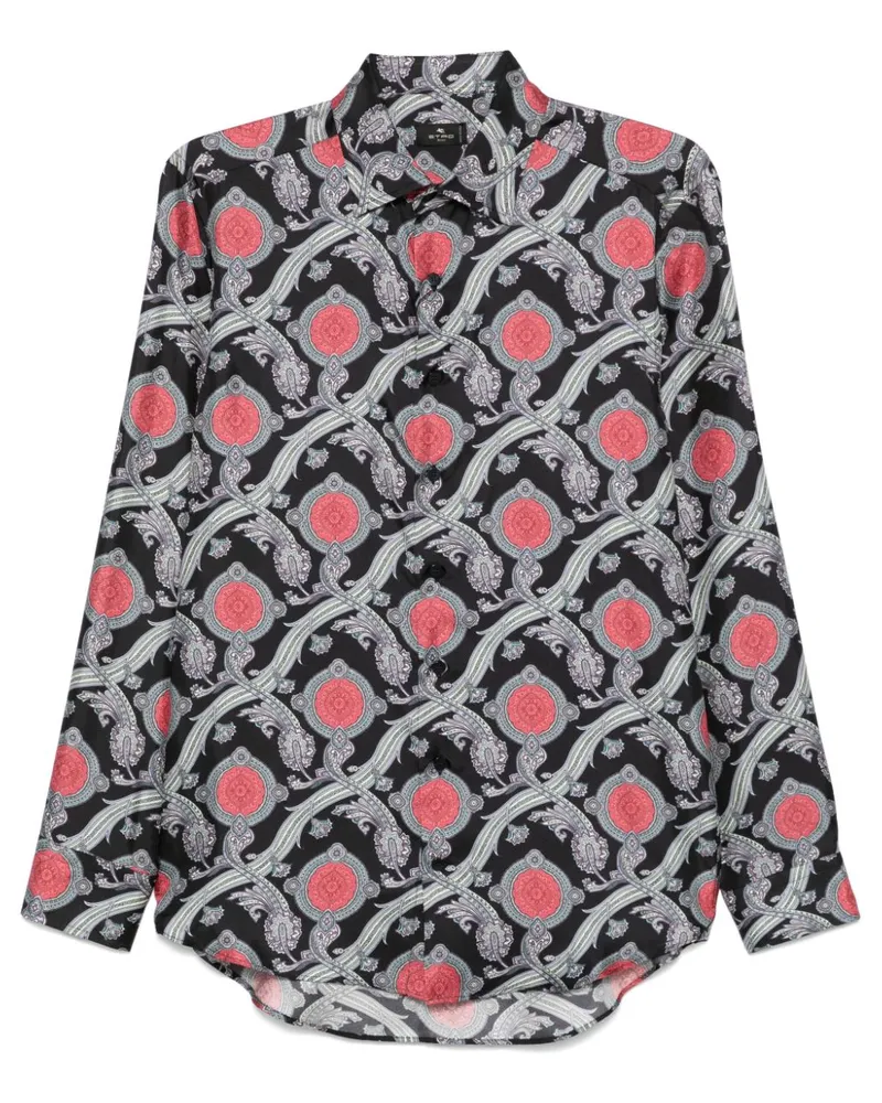 Etro Hemd mit Paisleymuster - Schwarz Schwarz