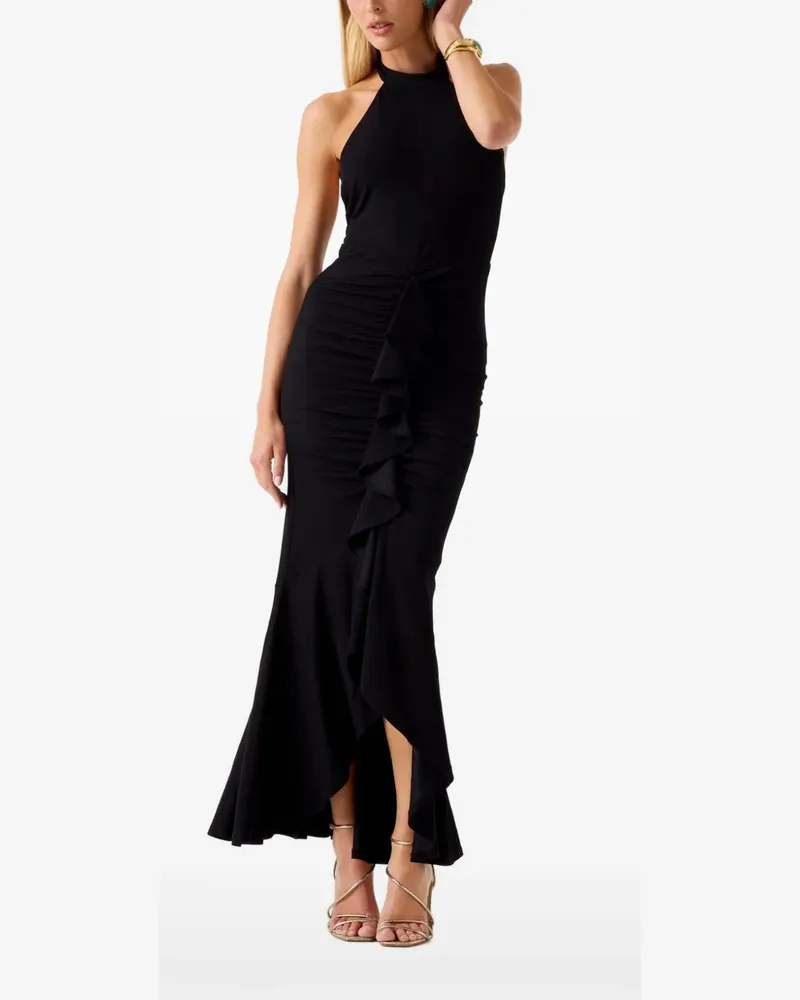 Guess ruffle maxi dress - Schwarz Schwarz