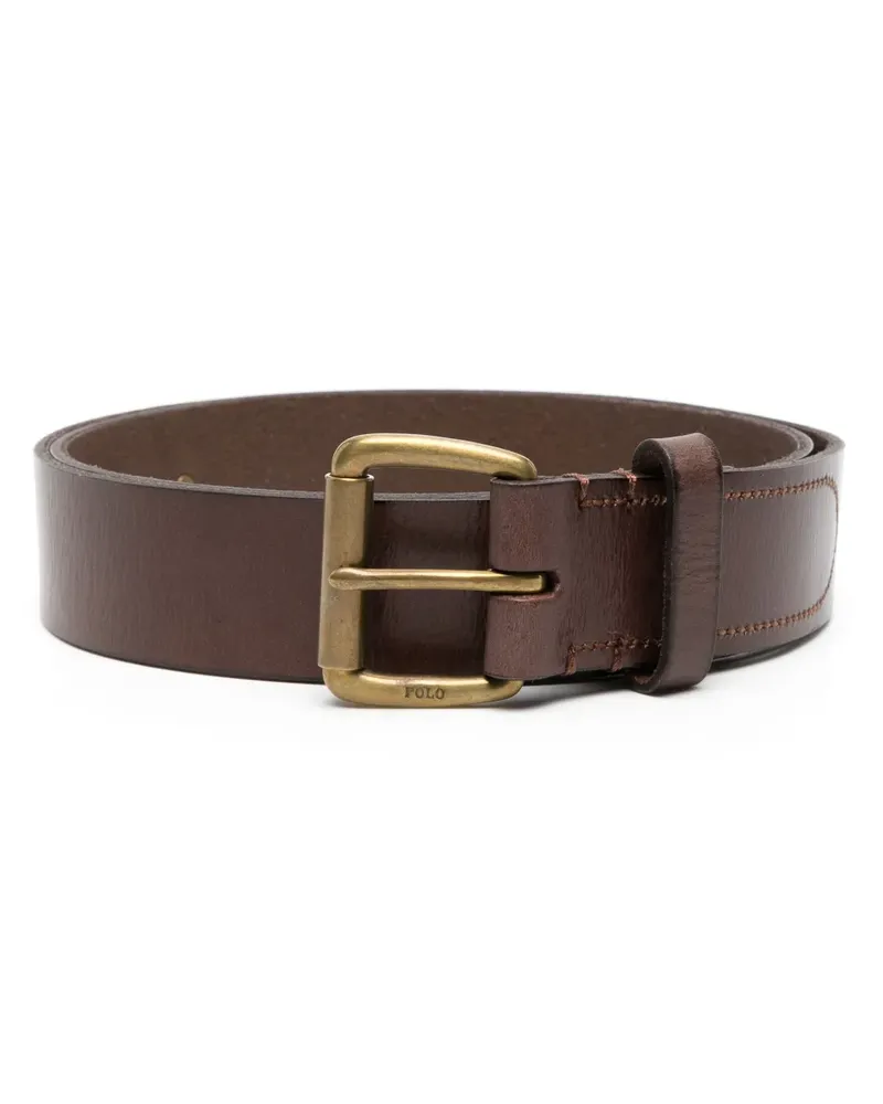 Ralph Lauren Tumbled Gürtel - Braun Braun