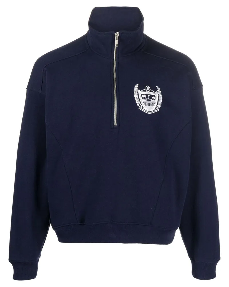 SPORTY & RICH Sweatshirt mit Reißverschluss - Blau Blau