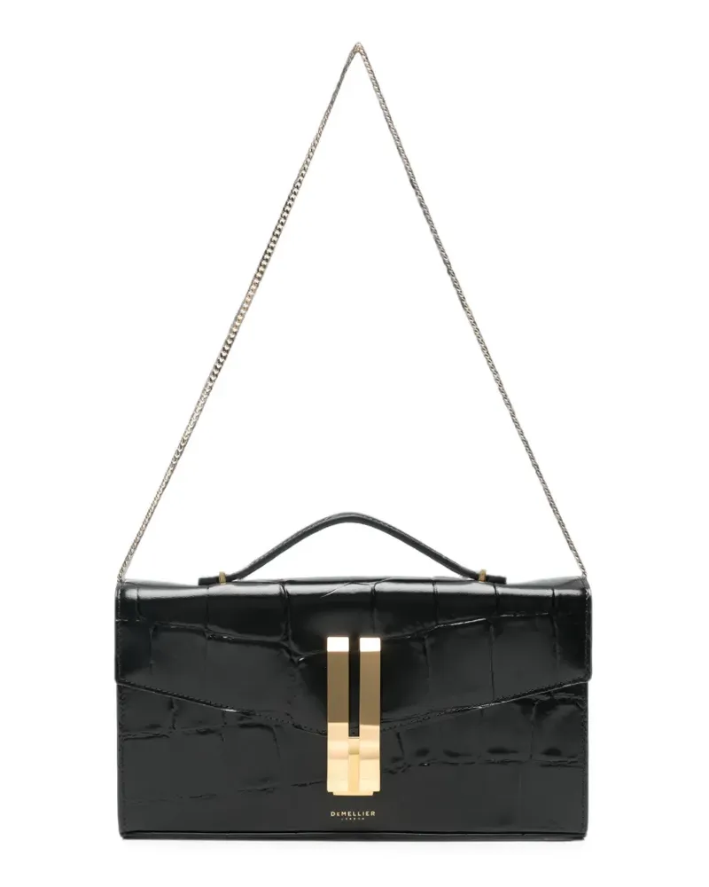 DeMELLIER Vancouver croc-effect clutch bag - Schwarz Schwarz