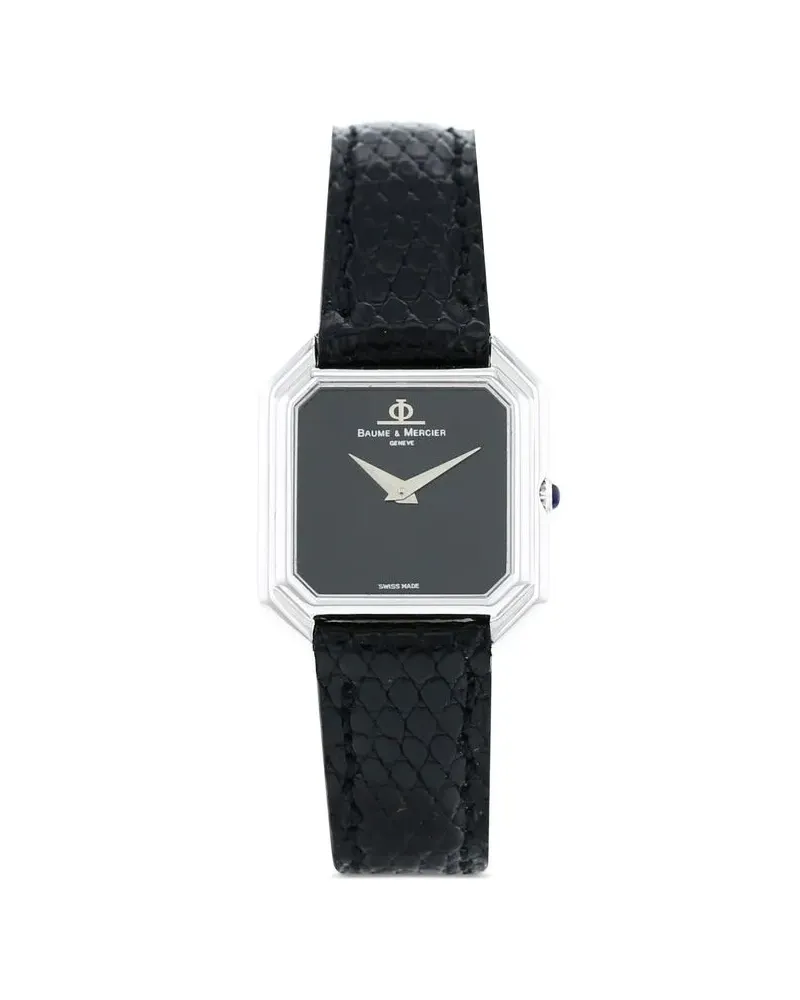 Baume & Mercier 1980 pre-owned Vintage 20mm - Schwarz Schwarz