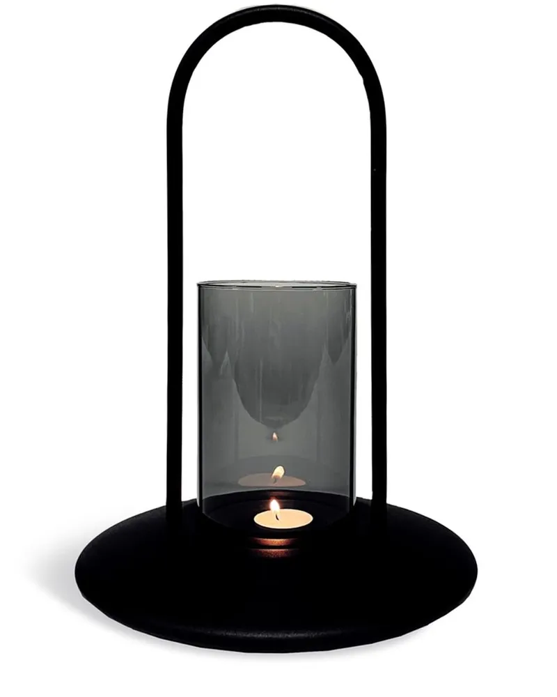 XLBOOM Mittelgroße Blaze Laterne (26cm x 36,5cm) - Grau Grau