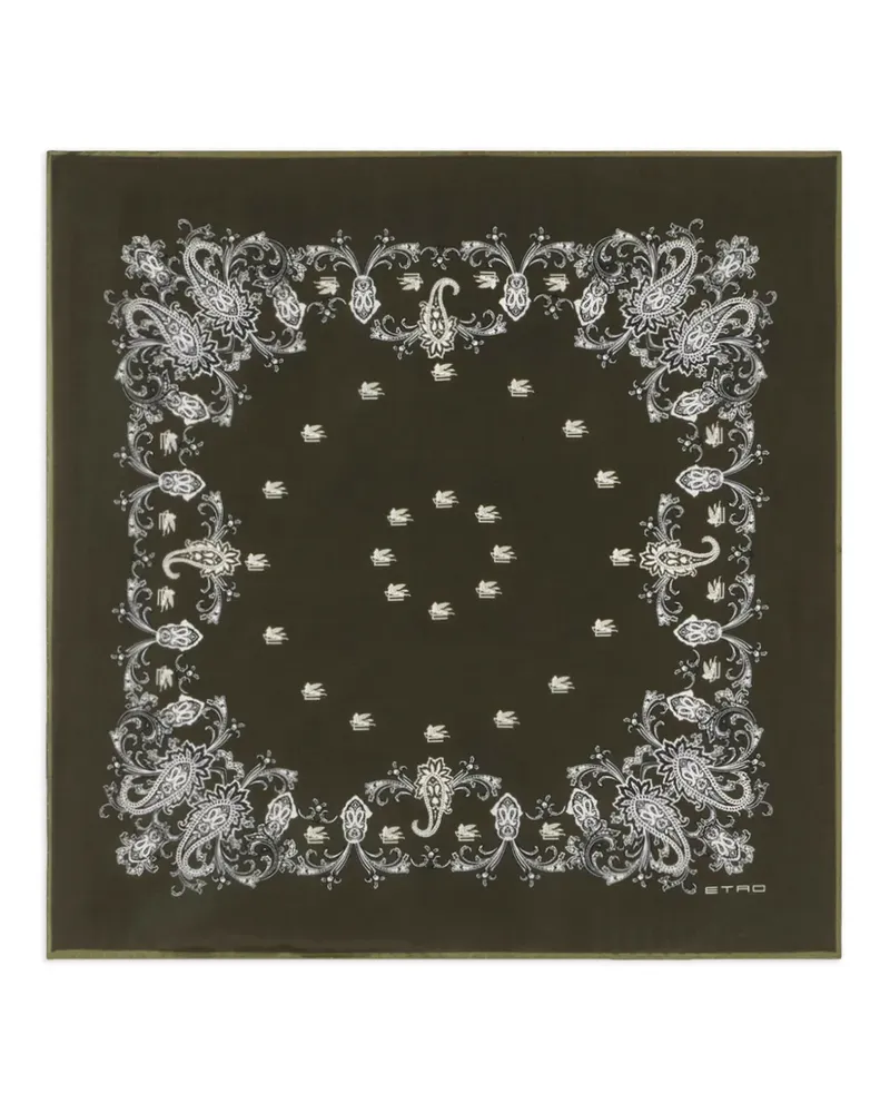 Etro Schal mit Paisleymuster - Grün Grün