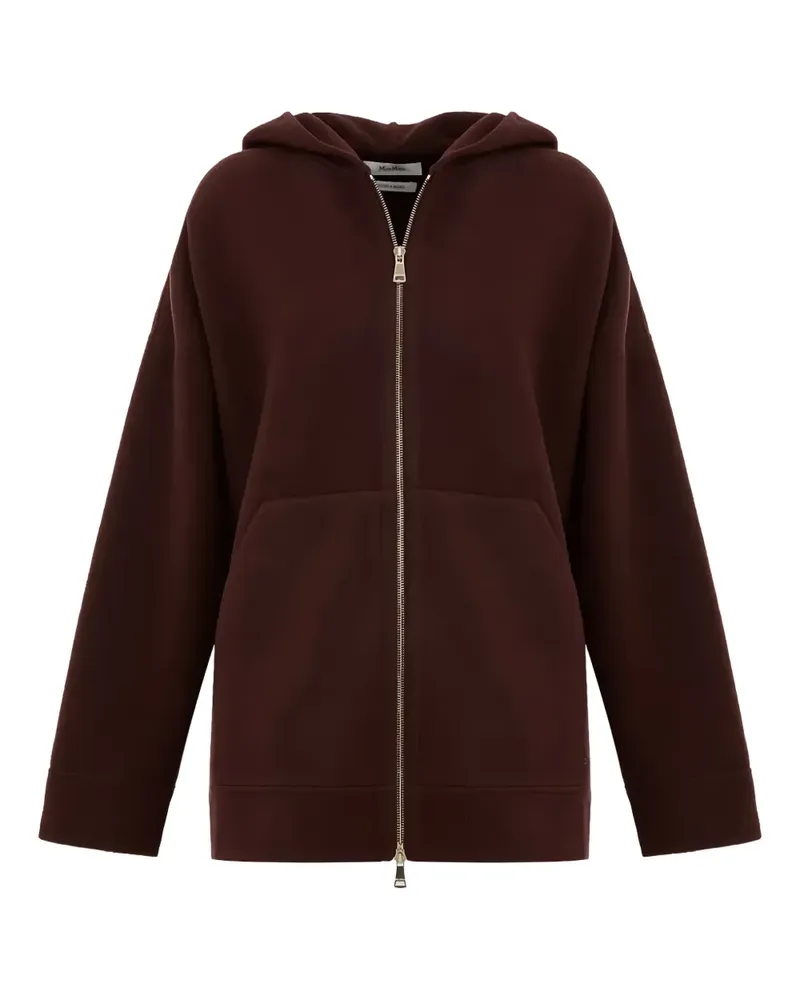 Max Mara hooded zip-up sweater - Rot Rot