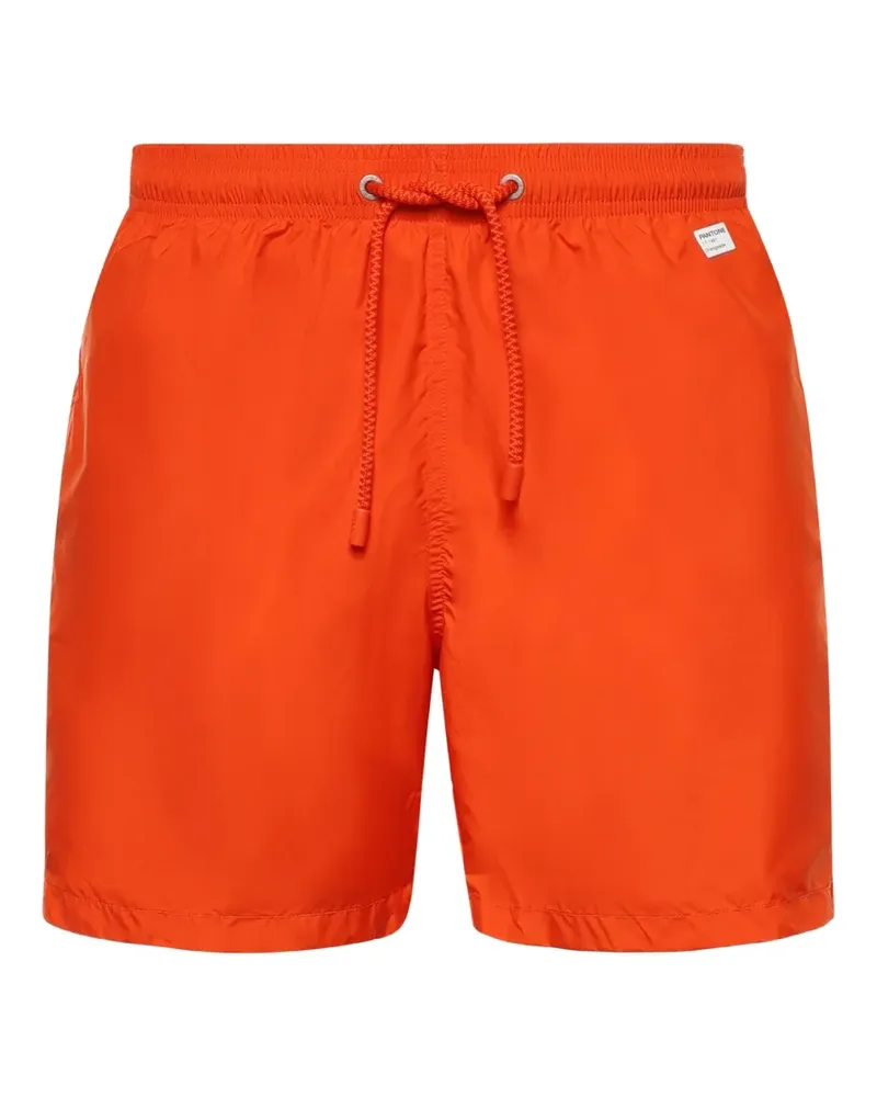 MC2 Saint Barth logo-patch swim shorts - Orange Orange