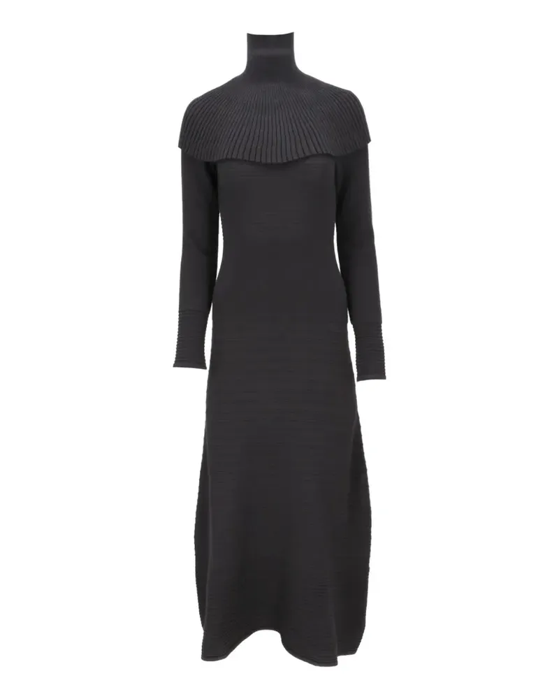 Isaia ribbed high-neck maxi dress - Schwarz Schwarz