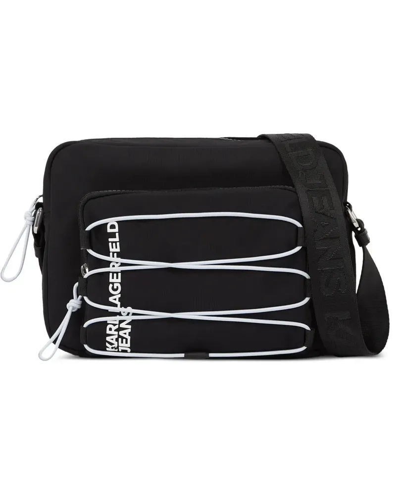 Karl Lagerfeld Schultertasche im Utility-Look - Schwarz Schwarz
