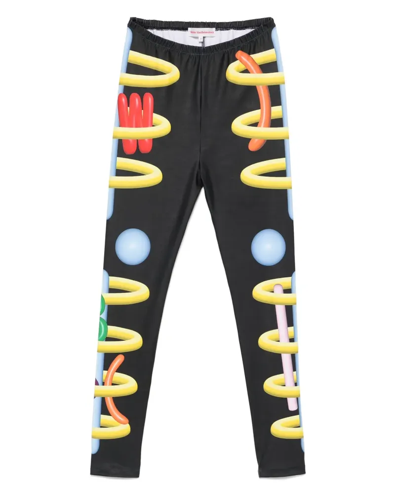 Walter van Beirendonck Void Clown Bike Leggings - Schwarz Schwarz