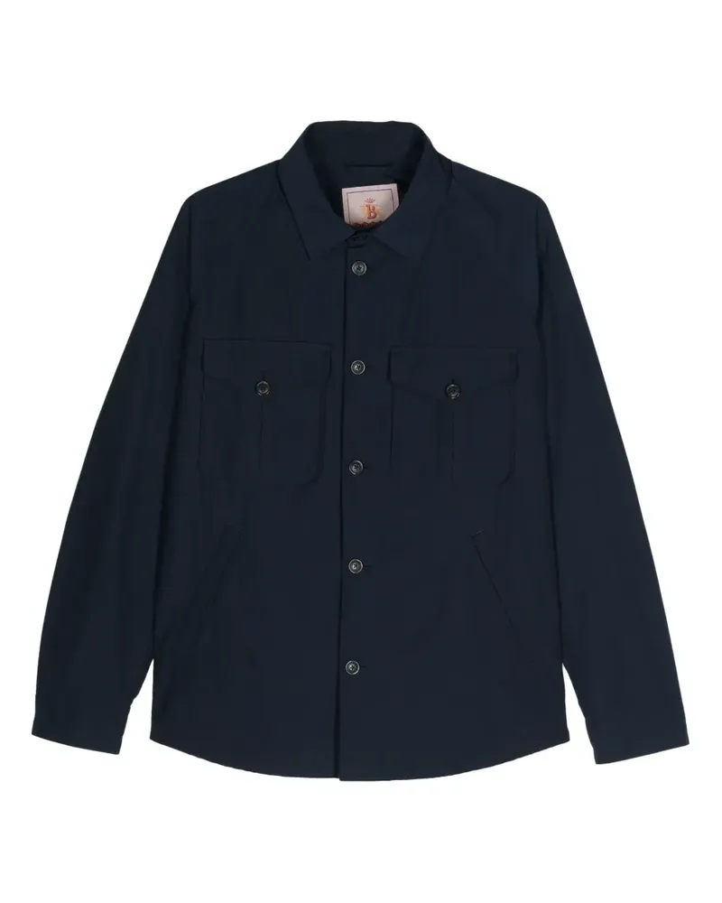Baracuta Texturierte Hemdjacke - Blau Blau