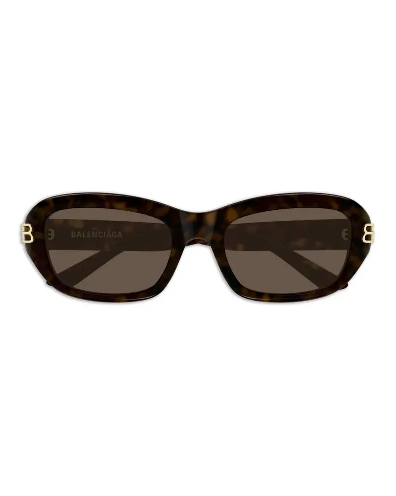 Balenciaga Sonnenbrille mit ovalem Gestell - Braun Braun