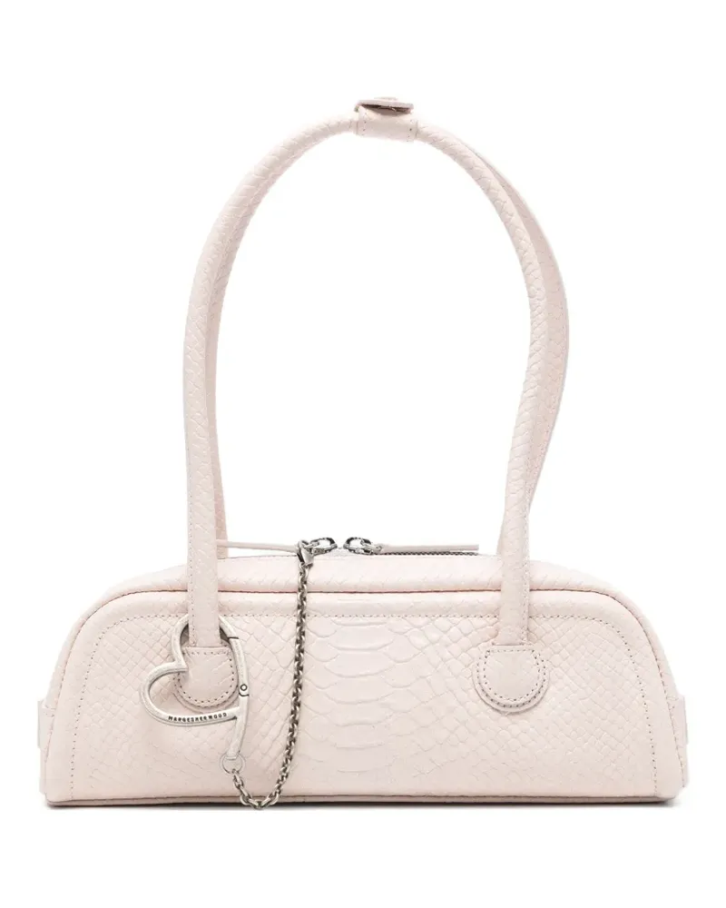 Marge Sherwood snakeskin-embossed shoulder bag - Rosa Rosa