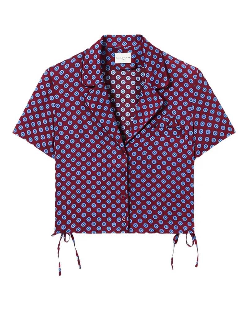 Claudie Pierlot Kurzes Hemd mit Print - Rot Rot