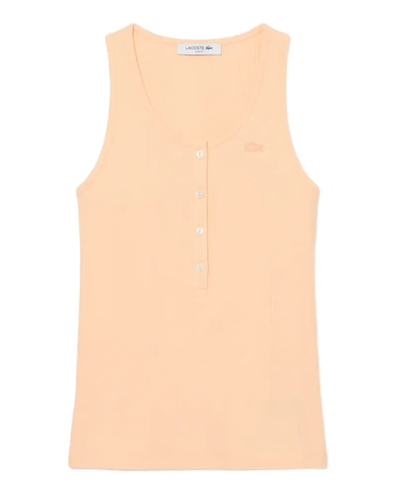 Lacoste Trägershirt mit Knöpfen - Nude Nude
