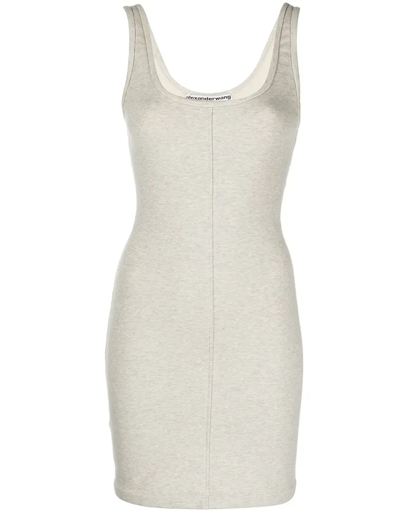 Alexander Wang Midikleid mit V-Ausschnitt - Grau Grau