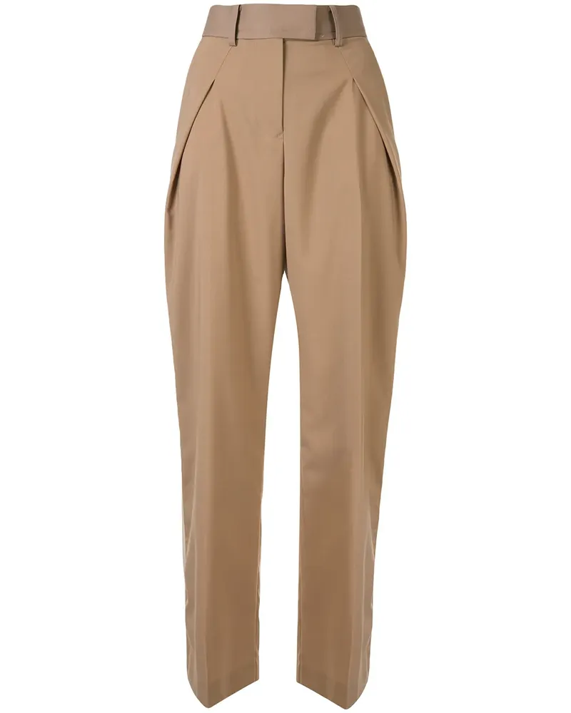 Sacai Gestreifte Hose - Braun Braun