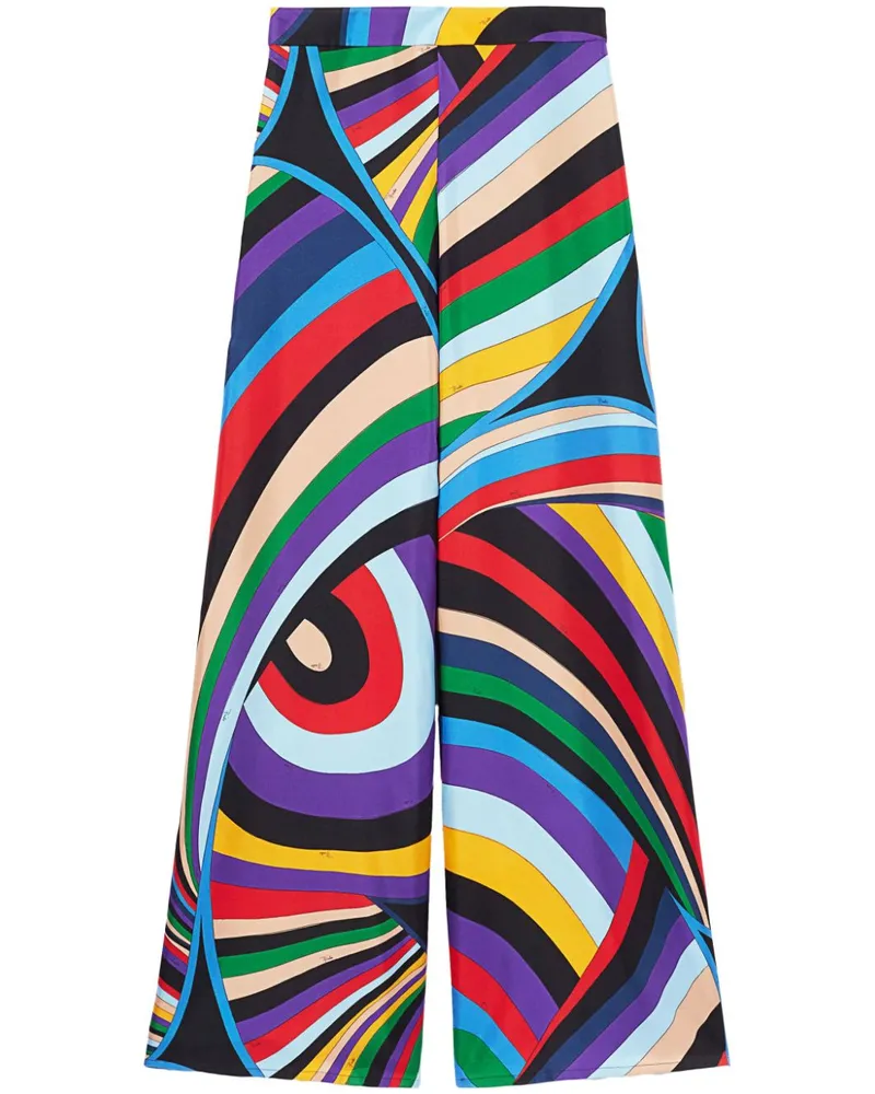 Emilio Pucci Seidenhose mit Iride-Print - Violett Violett