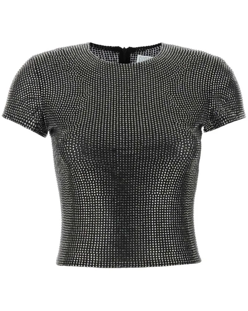 Giuseppe di Morabito T-Shirt mit Strass - Schwarz Schwarz