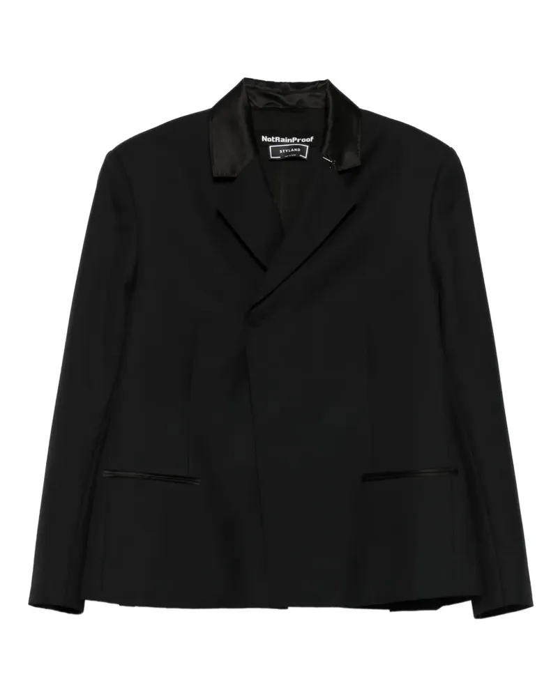 STYLAND Jacke mit Samtkragen - Schwarz Schwarz