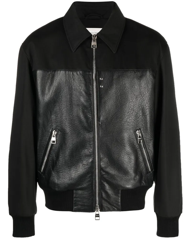 Alexander McQueen Bomberjacke mit Einsätzen - Schwarz Schwarz