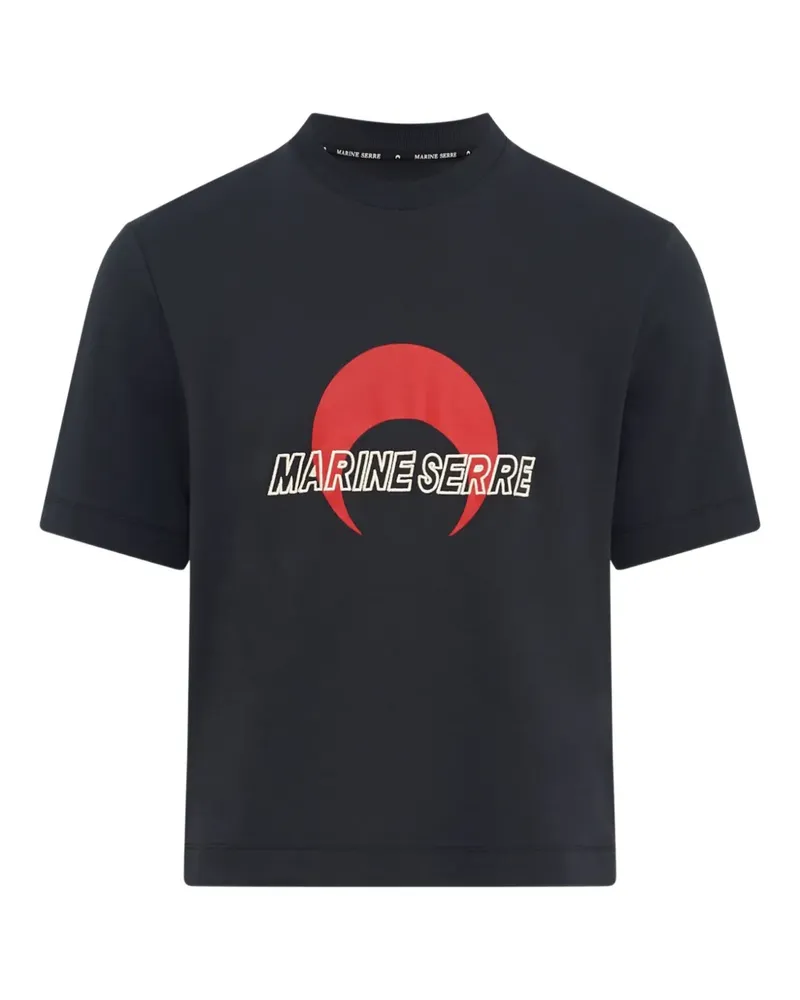 Marine Serre logo T-shirt - Schwarz Schwarz