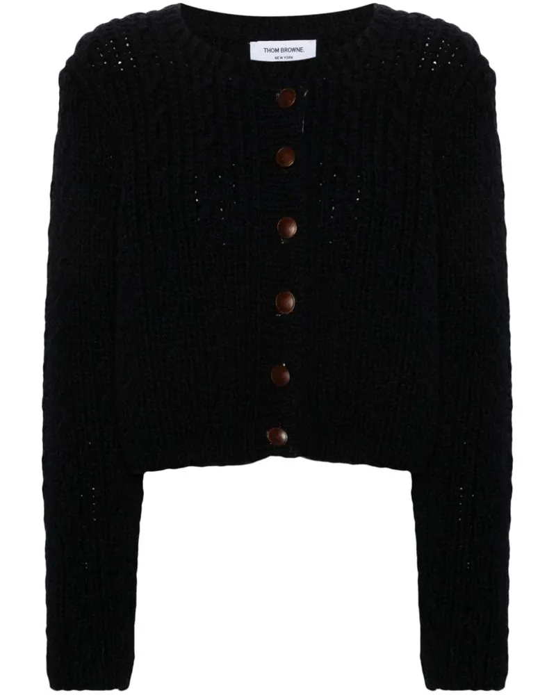 Thom Browne Grob gestrickter Cardigan - Blau Blau