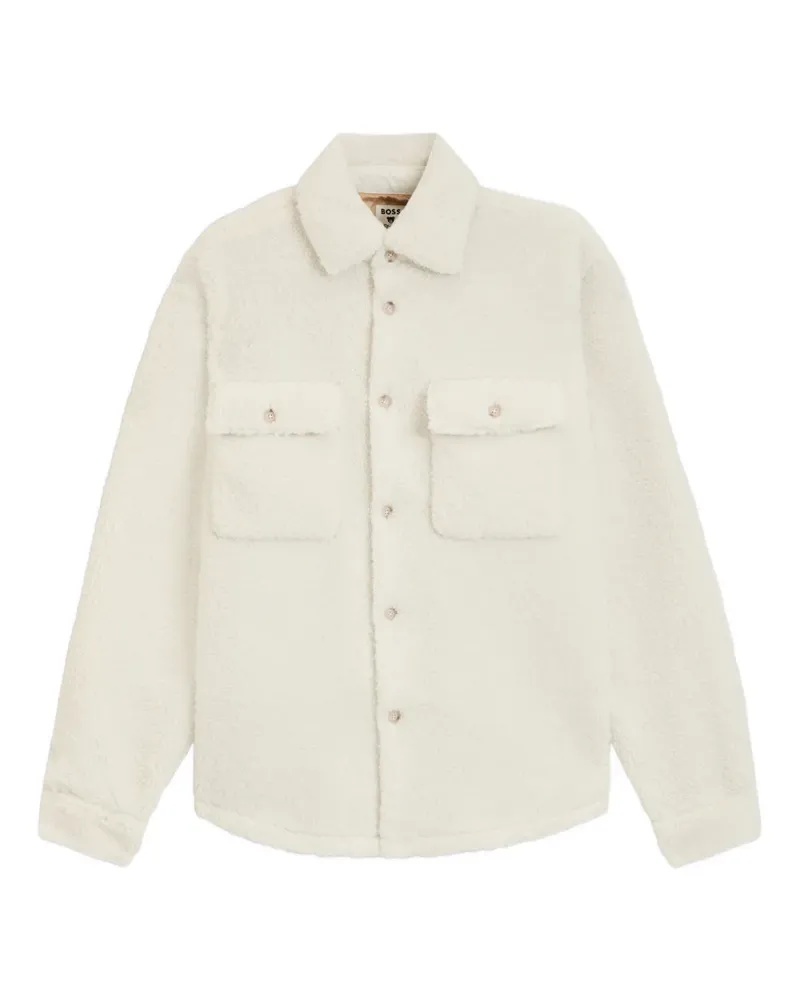 HUGO BOSS Hemdjacke mit doppelter Tasche - Weiß Weiß