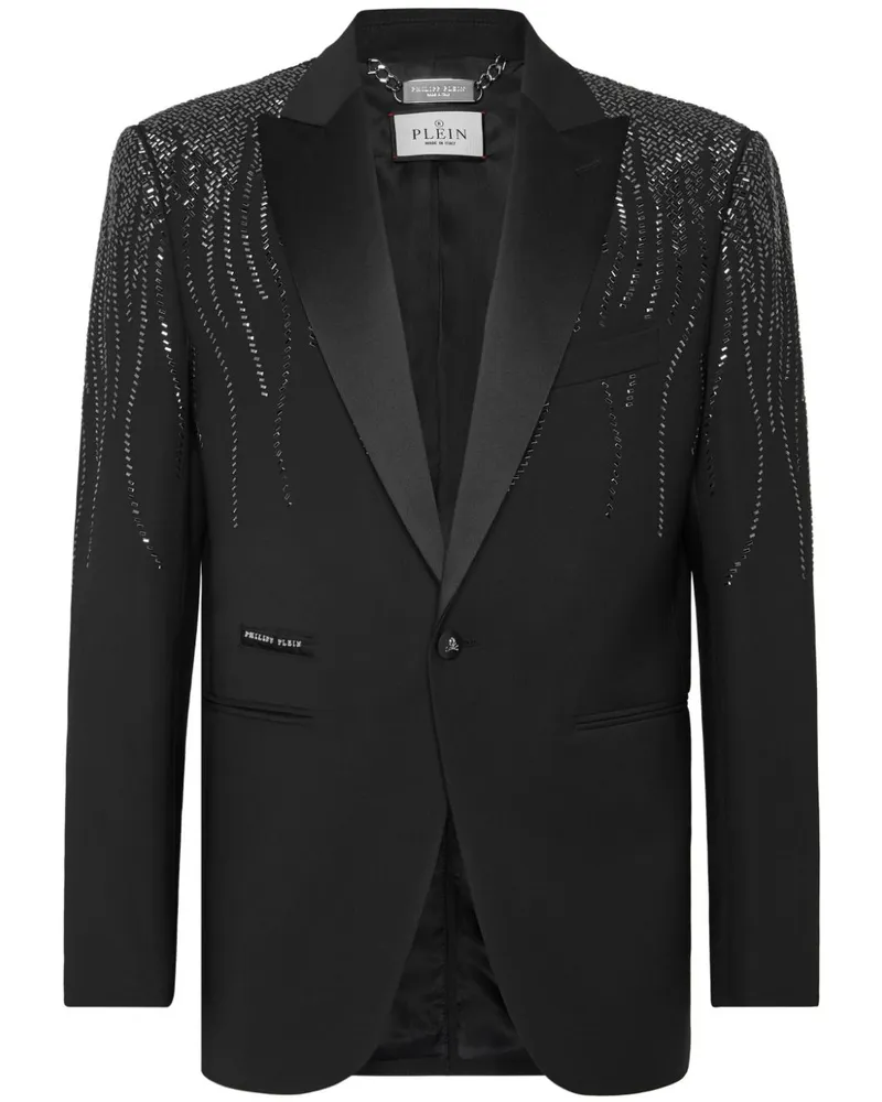 Philipp Plein Lord Sakko mit Perlen - Schwarz Schwarz