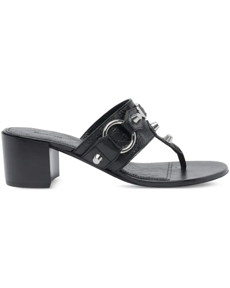 Balenciaga Mules aus Leder, 50mm - Schwarz Schwarz