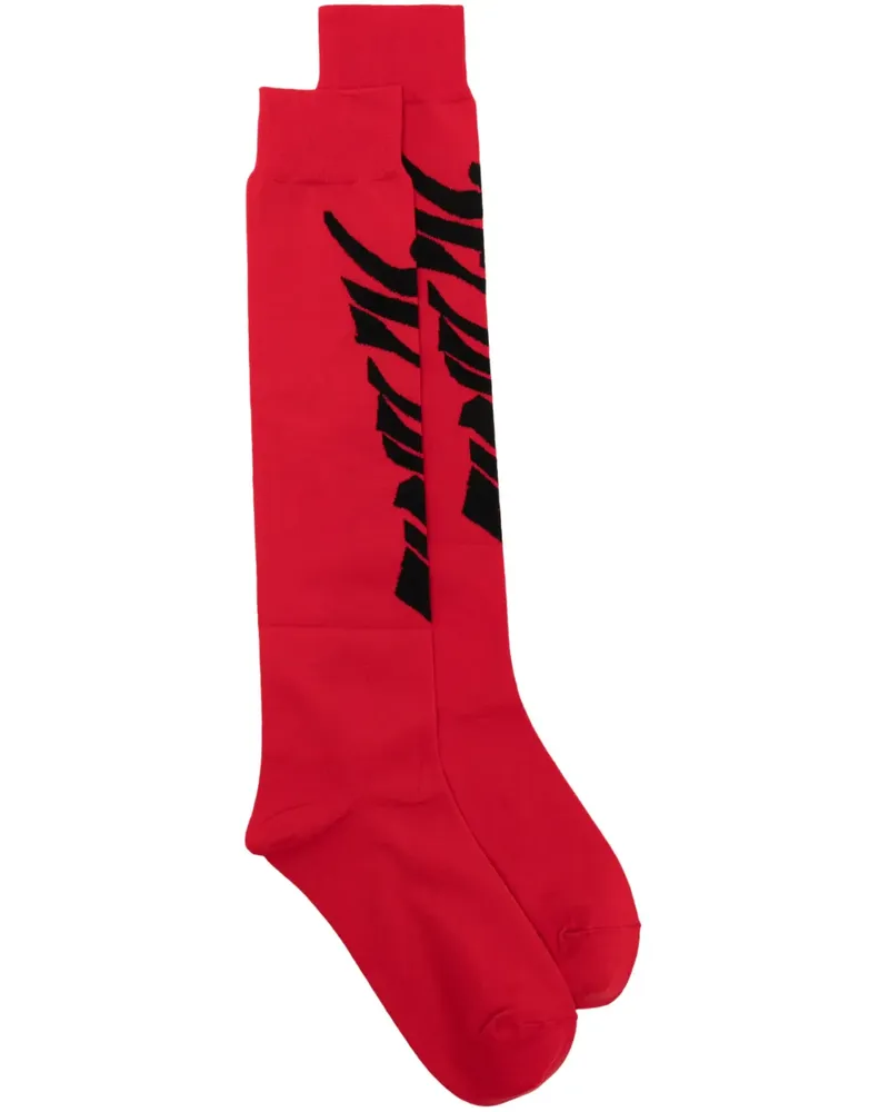 Comme des Garçons Socken mit Logo-Print - Rot Rot