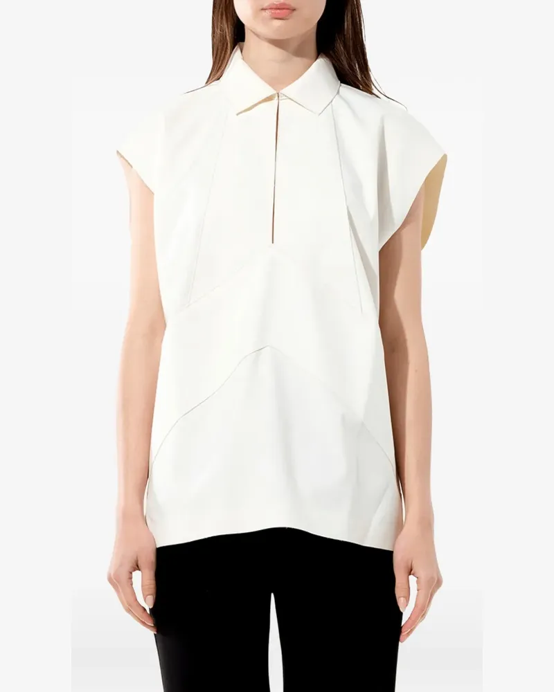 Balenciaga panelled sleeveless top - Weiß Weiß
