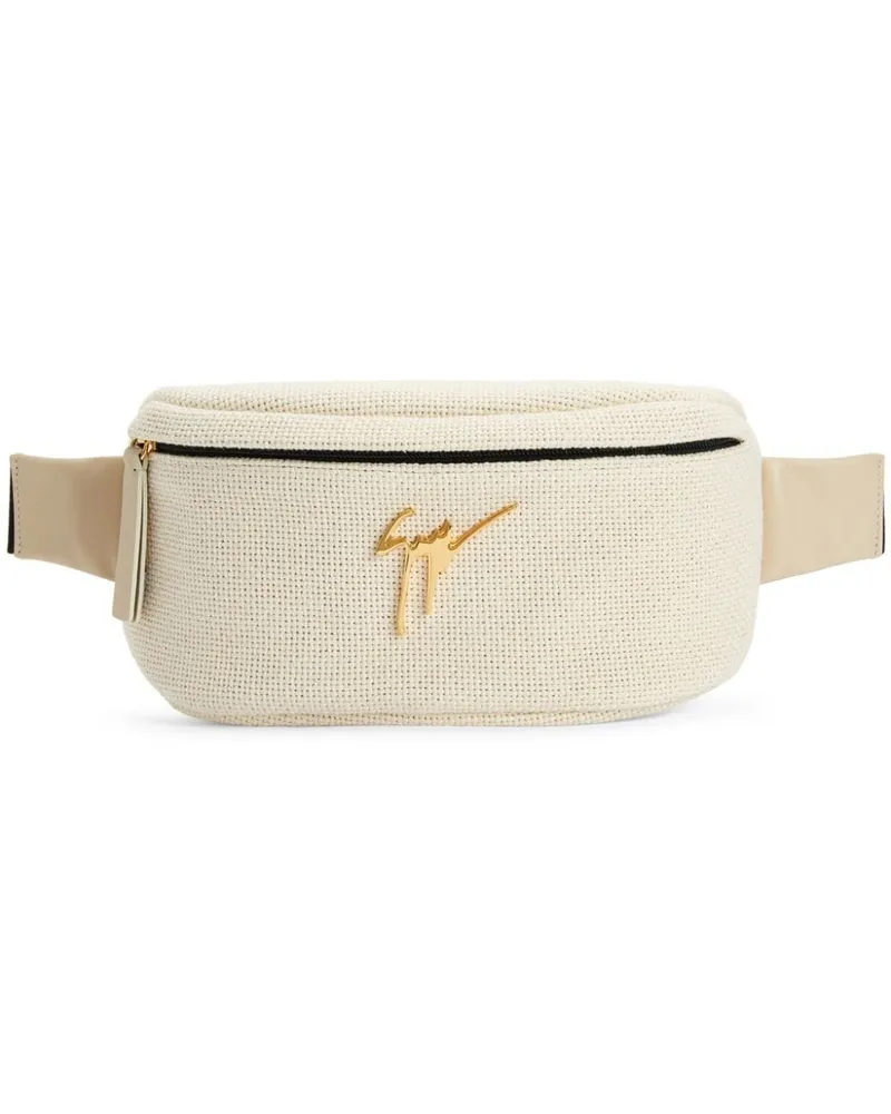 Giuseppe Zanotti Mirto Gürteltasche aus Canvas Nude